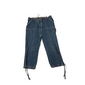 Denver Hayes Women's Size 10 Wide Leg Cropped Jeans With Ties